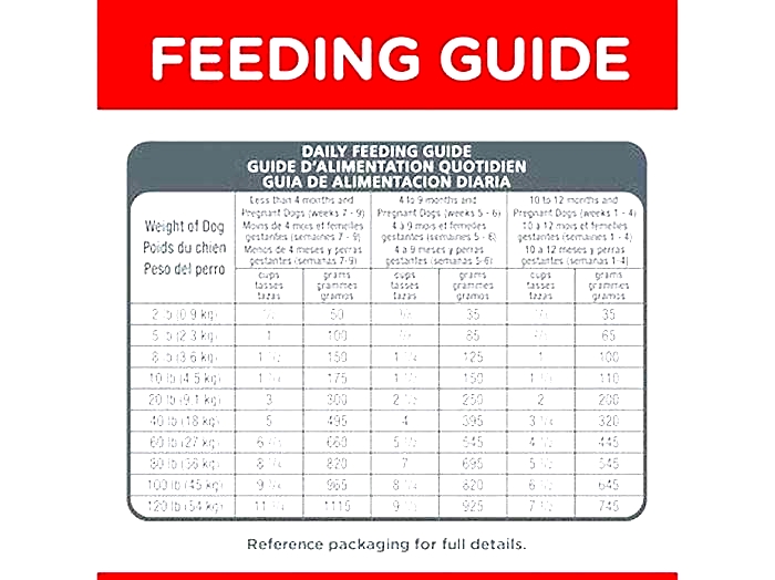 science diet puppy food chart